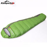 Sac de couchage ultralight à 80% de duvet canard blanc 0°C / -7°C 900g "Kamperbox - Cosy series" - Vert / Cozy 300 | Planète Rando