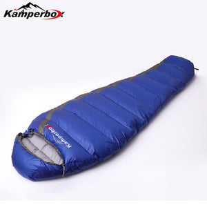 Sac de couchage ultralight à 80% de duvet canard blanc 0°C / -7°C 900g "Kamperbox - Cosy series" - Bleu / Cozy 600 | Planète Rando