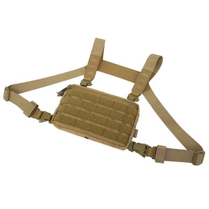 Sacoche de poitrine tactique avec systeme Molle "Kendome - Chest rig EDC" - Khaki / Standard | Planète Rando