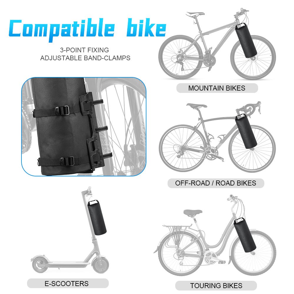 Sacoche de vélo 100% imperméable sur fourche de vélo 3L / 7L "NEWBOLER - BAG204" - Planète Rando