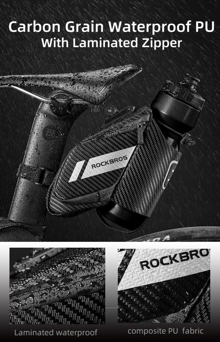 Sacoche de vélo arrière imperméable et réfléchissante 180g "Rockbros – C32BK" - Planète Rando