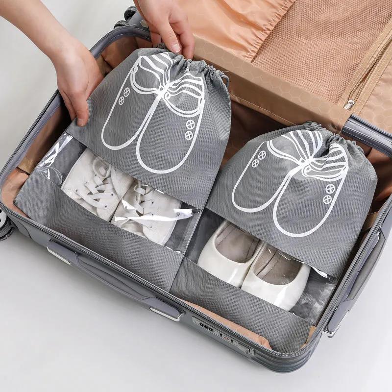 Sacs de rangement non tissé pour chaussures de voyage, pack de 5 "Exquisite life - Shoes Bag" - Planète Rando