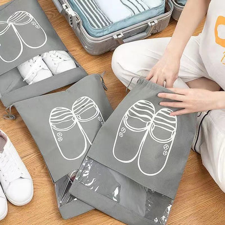 3 pièces organisateur de rangement de chaussures portable sac de rangement  de voyage sac de rangement en plastique transparent étanche sacs  écologiques à cordon sacs à cosmétiques de 2023 ? US $3.99