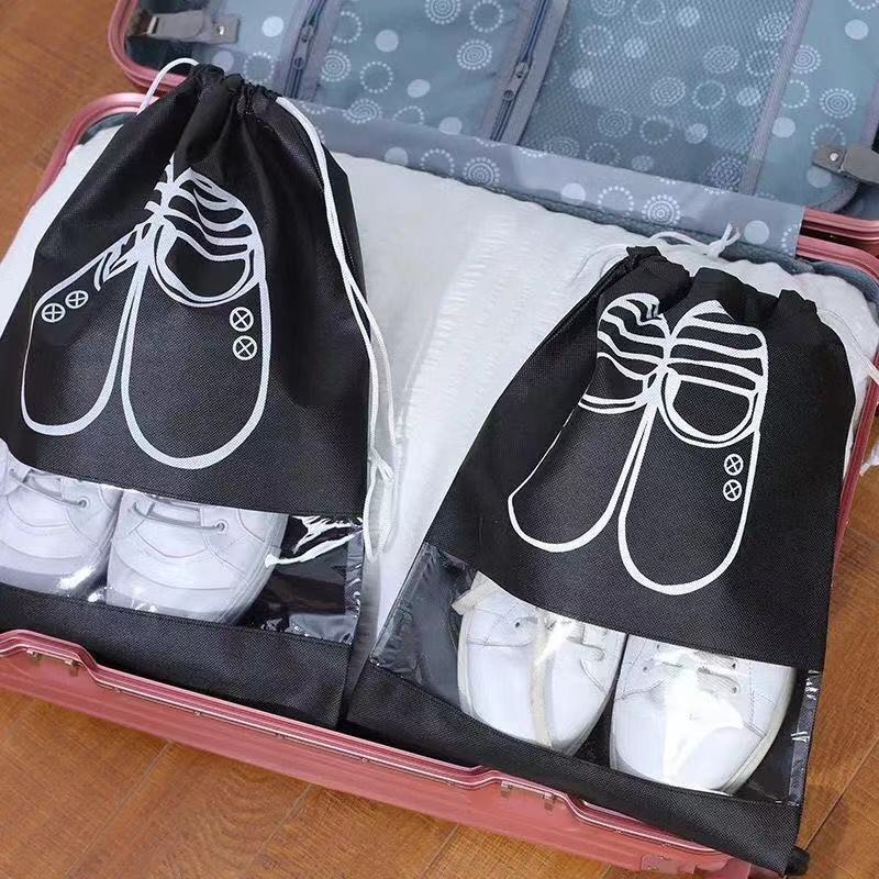 Generic Sacs à chaussures pour voyage, 10 grands sacs à chaussures de voyage  (Noir) à prix pas cher