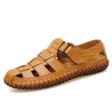 Sandales d'été en croute de cuir pour homme "MIXI 1994 - 99006" - Camel / 38 | Planète Rando