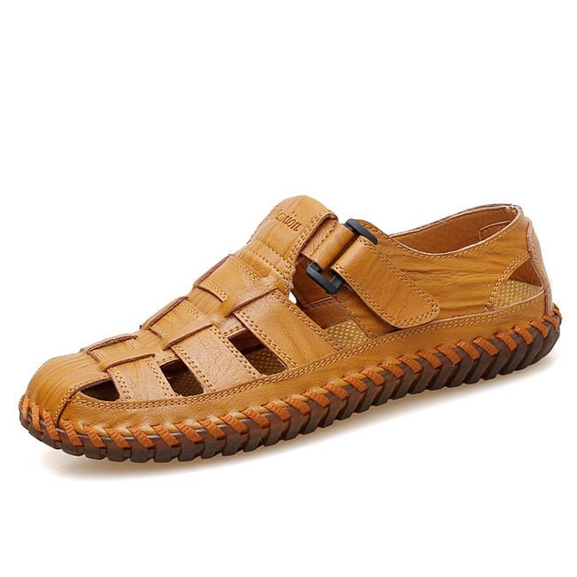 Sandales d'été en croute de cuir pour homme "MIXI 1994 - 99006" - Camel / 38 | Planète Rando