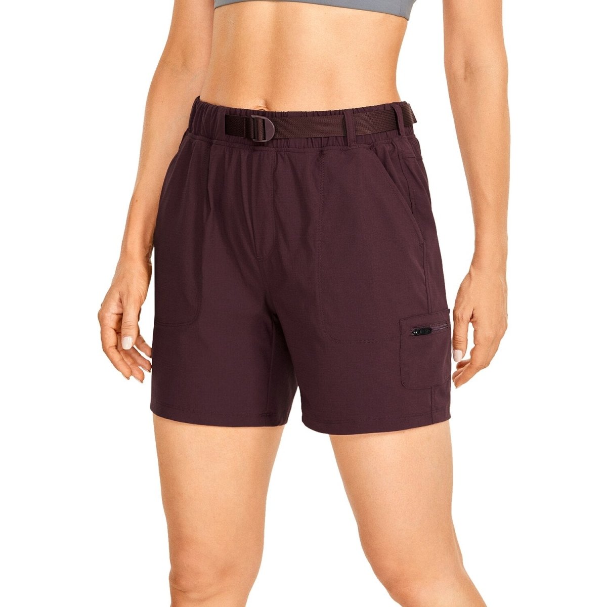 Short / bermuda décontracté taille haute avec poches pour femme "CRZ Yoga – RS51" - Planète Rando