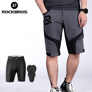 Short de vélo & running 2 en 1 avec coussin 4D "ROCKBROS - Mountain short" - Planète Rando