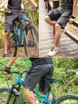 Short de vélo & running 2 en 1 avec coussin 4D "ROCKBROS - Mountain short" - Planète Rando