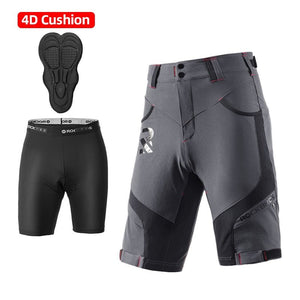 Short de vélo & running 2 en 1 avec coussin 4D "ROCKBROS - Mountain short" - Planète Rando