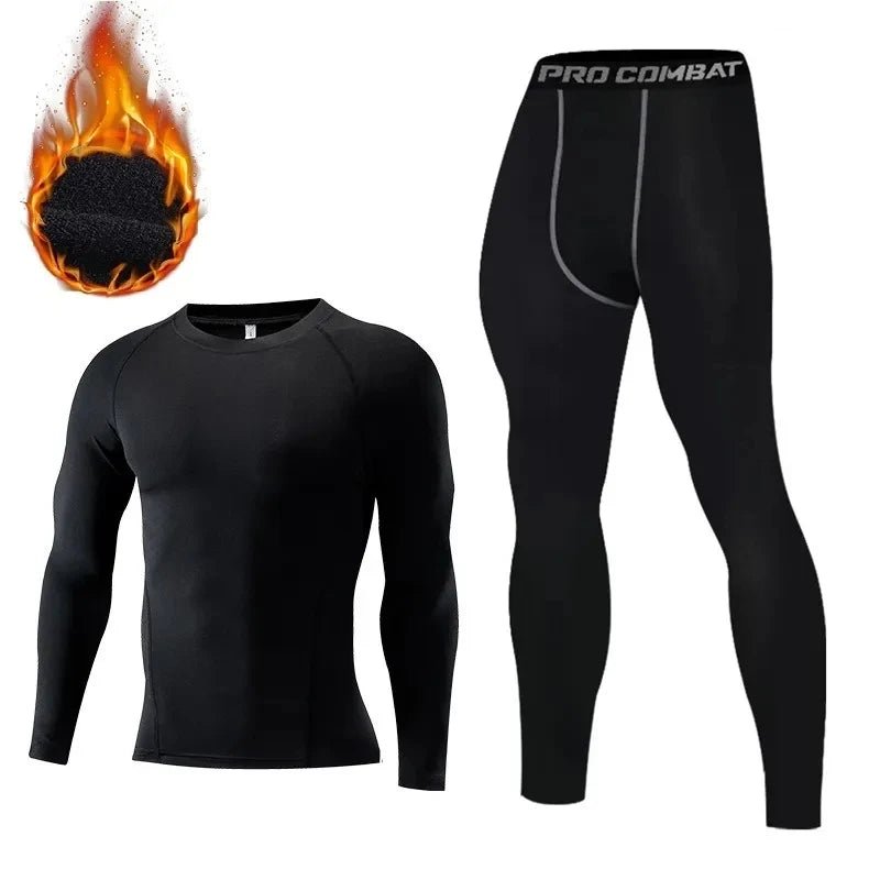 Sous-vêtements thermiques d'hiver pour homme "ANJOY FREEDOM - Pro combat" - Noir / M(40-50kg) | Planète Rando