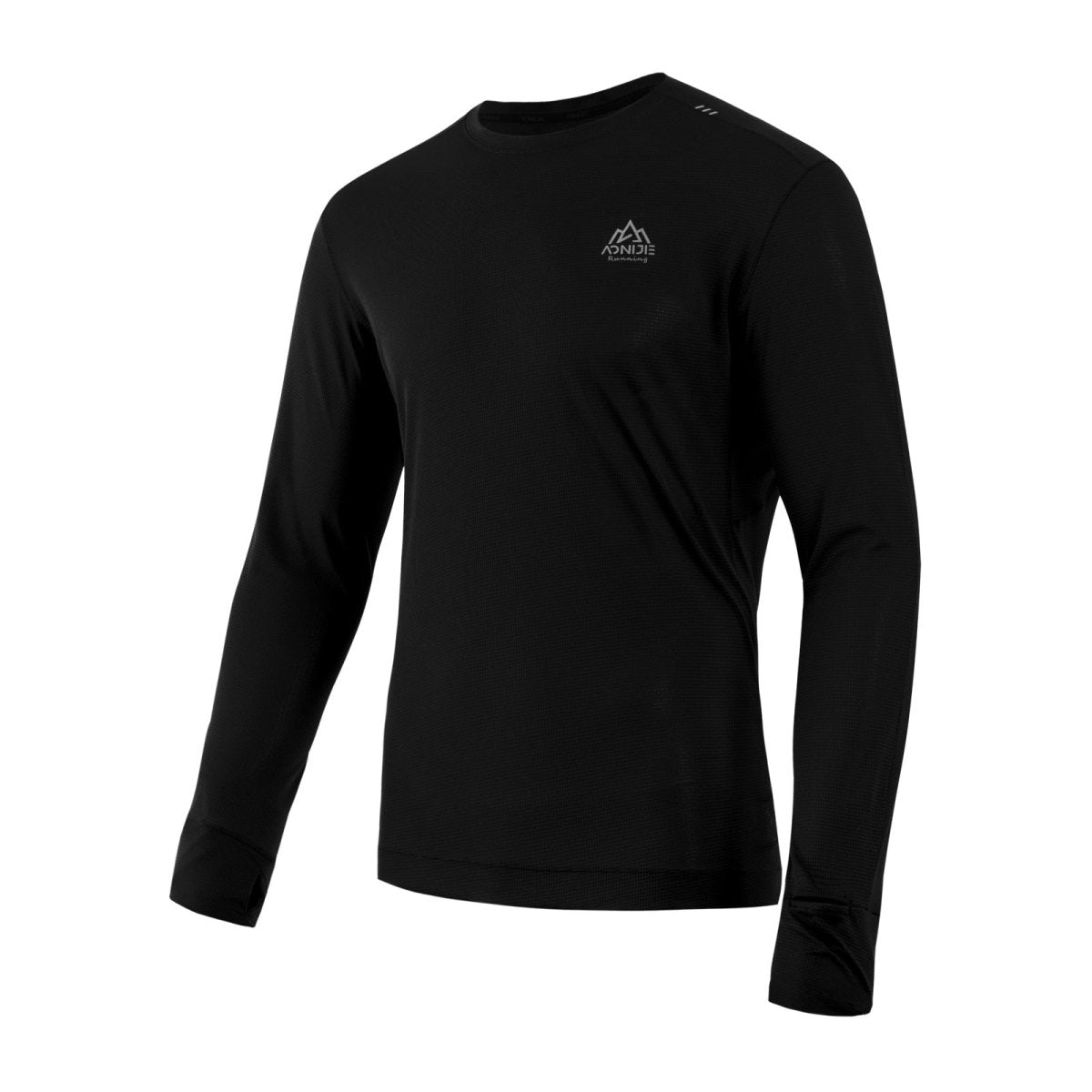 T-shirt running à manches longues pour homme "AONIJIE – FM5127" - Noir / S | Planète Rando