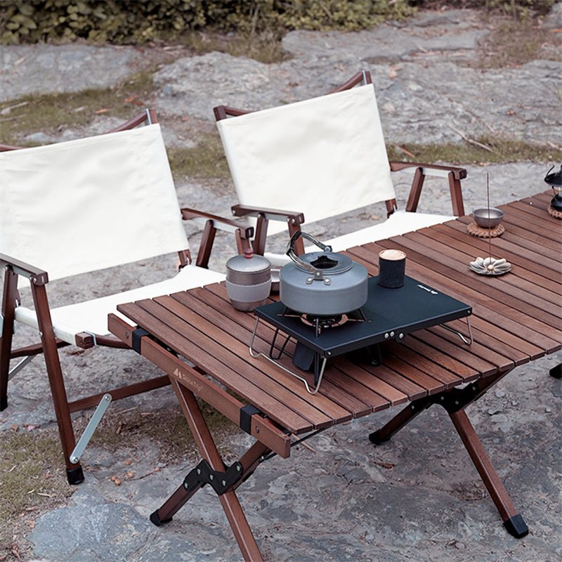 Table de camping portable pour cuisinière à gaz "Into - Shine Trip" - Planète Rando