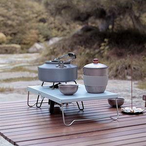 Table de camping portable pour cuisinière à gaz "Into - Shine Trip" - Planète Rando