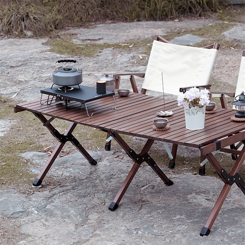 Table de camping portable pour cuisinière à gaz "Into - Shine Trip" - Planète Rando