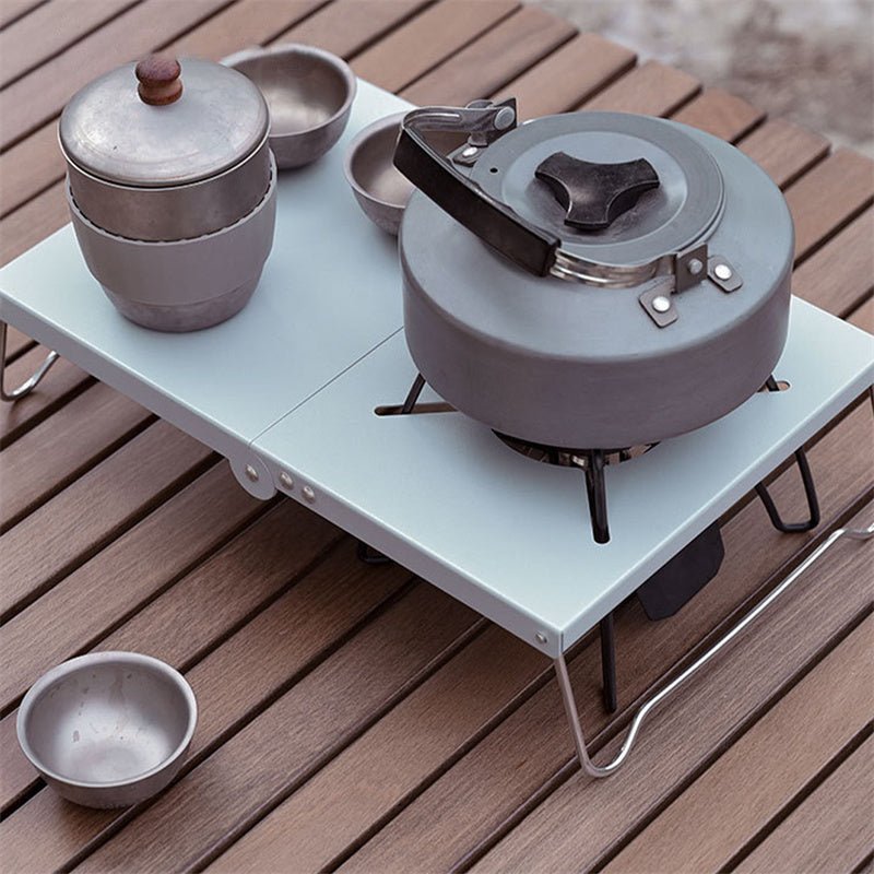 Table de camping portable pour cuisinière à gaz "Into - Shine Trip" - Planète Rando