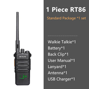 Talkie-walkie 10w de longue portée (3km - 5km) UHF 295g "RETEVIS - RT86" - 1PC | Planète Rando