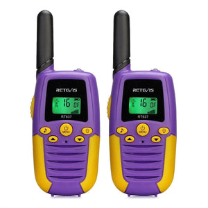 Talkie-walkie / radio portable pour enfants lot de 2 pièces fréquences PMR446 100M / 800M de portée 80g "RETEVIS - RT388" - Planète Rando