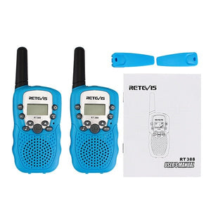 Talkie-walkie / radio portable pour enfants lot de 2 pièces fréquences PMR446 100M / 800M de portée 80g "RETEVIS - RT388" - Planète Rando