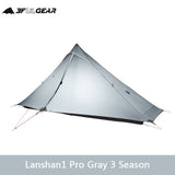 Tente de camping ultralégère 1 personne 3 à 4 saisons 690g "3F UL GEAR - Lanshan 1 Pro" - Gris / 3 saisons | Planète Rando