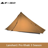 Tente de camping ultralégère 1 personne 3 à 4 saisons 690g "3F UL GEAR - Lanshan 1 Pro" - Marron / 3 saisons | Planète Rando