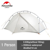 Tente de randonnée mono-paroi ultralégère 1,2kg autoportante double Y 1-2 personne "Naturehike - Vik series" - Blanc / 1 pers / 3 saisons | Planète Rando