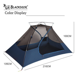 Tente de randonnée ultralégère pour 2 personnes 1.55kg "Blackdeer - BD11911105" - Planète Rando