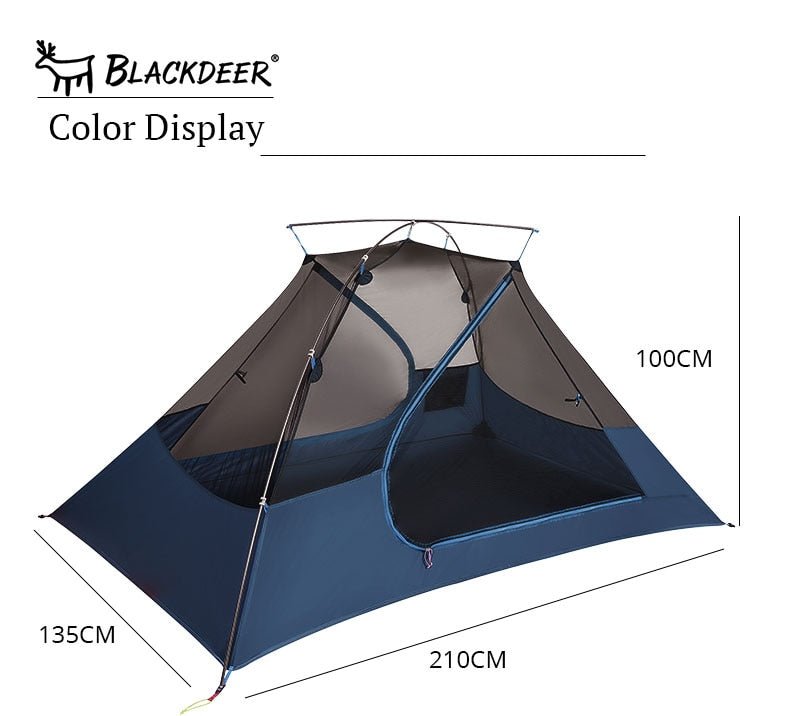 Tente de randonnée ultralégère pour 2 personnes 1.55kg "Blackdeer - BD11911105" - Planète Rando