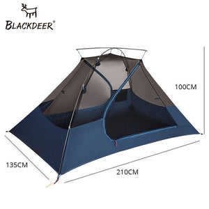 Tente de randonnée ultralégère pour 2 personnes 1.55kg "Blackdeer - BD11911105" - Planète Rando