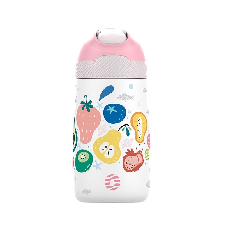 Thermos avec motif et paille sans BPA de 350ml pour enfant "FEIJIAN - FS" - Planète Rando