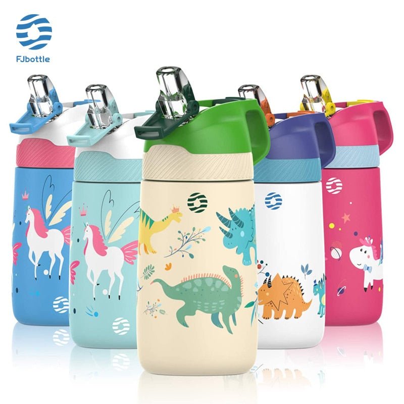 Thermos avec motif et paille sans BPA de 350ml pour enfant "FEIJIAN - FS" - Planète Rando