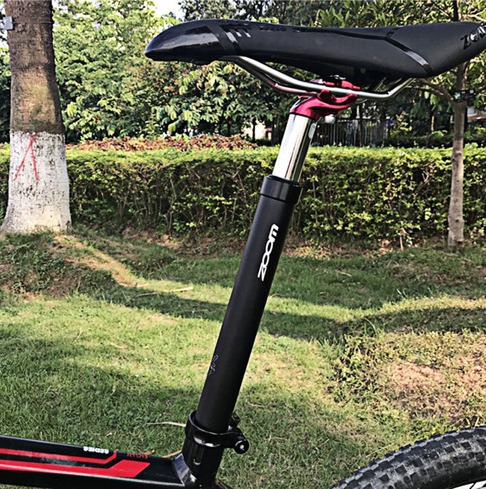 Tige de selle télescopique 27.2 avec amortisseur de chocs pour VTT suspendu "ZOOM - SPS-405" - Planète Rando