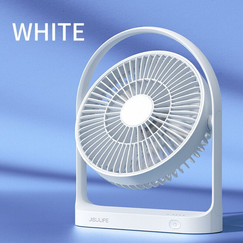 Ventilateur sans-fil rotatif 270° et rechargeable mini-USB 4000m AH "JISULIFE" - Planète Rando