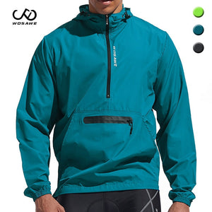 Veste / coupe-vent de cyclisme imperméable à capuche pour homme 205g "WOSAWE – BL245" - Planète Rando