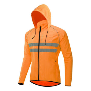 Veste / coupe-vent de cyclisme imperméable à capuche pour homme 205g "WOSAWE – BL245" - Planète Rando