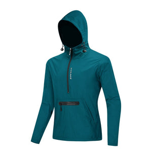 Veste / coupe-vent de cyclisme imperméable à capuche pour homme 205g "WOSAWE – BL245" - Planète Rando