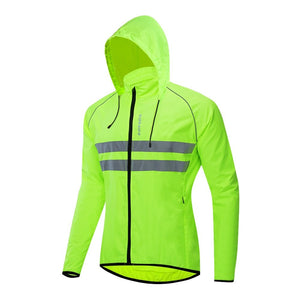 Veste / coupe-vent de cyclisme imperméable à capuche pour homme 205g "WOSAWE – BL245" - Planète Rando