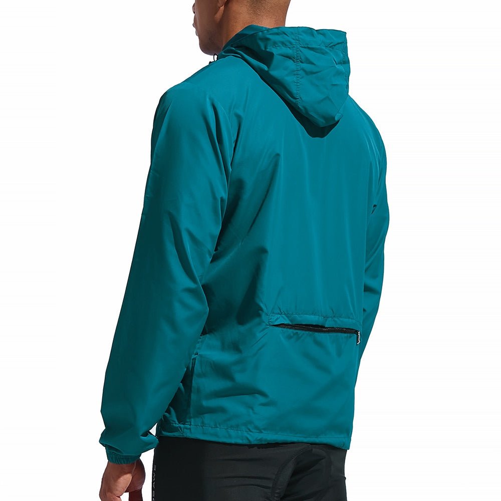 Veste / coupe-vent de cyclisme imperméable à capuche pour homme 205g "WOSAWE – BL245" - Planète Rando