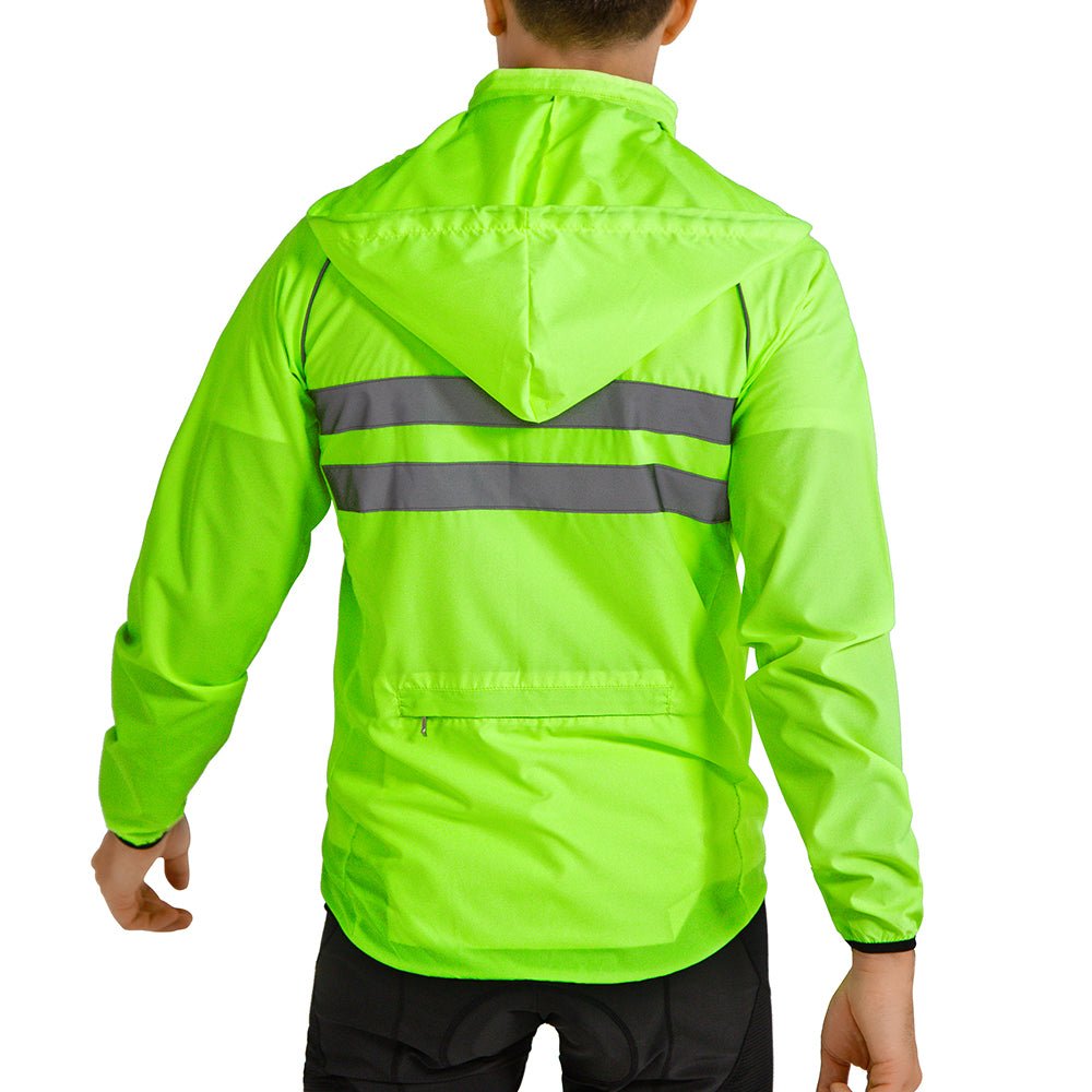 Veste de cyclisme imperméable, coupe-vent à capuche réfléchissant "WOSAWE - BL225" - Planète Rando