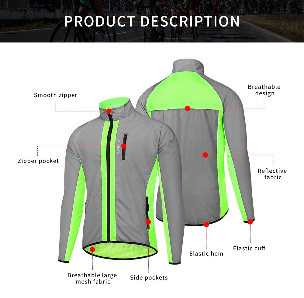 Veste de cyclisme imperméable haute visibilité pour homme "WOSAWE – Reflective jacket" - Planète Rando