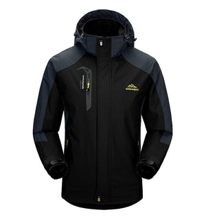 Veste de randonnée imperméable et coupe-vent pour homme 650g "Outdoorsport - Kaishika" - Noir / L | Planète Rando