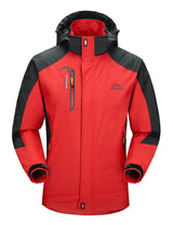 Veste de randonnée imperméable et coupe-vent pour homme 650g "Outdoorsport - Kaishika" - Rouge / L | Planète Rando