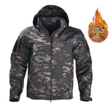 Veste tactique en polaire pour homme "HAN WILD - Windbreakers" - Noir camouflage / S | Planète Rando